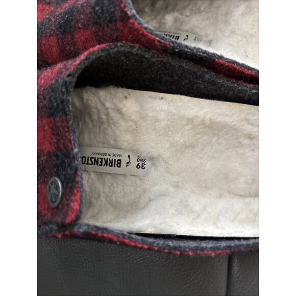 Birkenstock Zermatt Shearling Clog Plaid Slip On Womens Size EU 39 US 8.5 - Picture 3 of 8